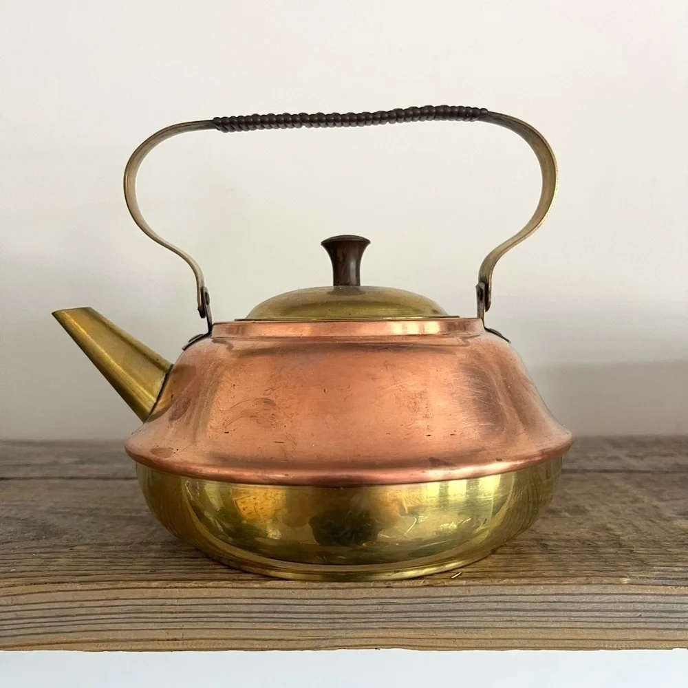 Dutch Vintage Copper and Brass Teapot